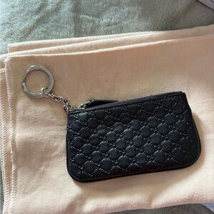 Gucci Black Leather Keychain Pouch